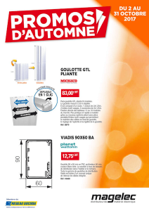 Les promos de l'automne par Magelec